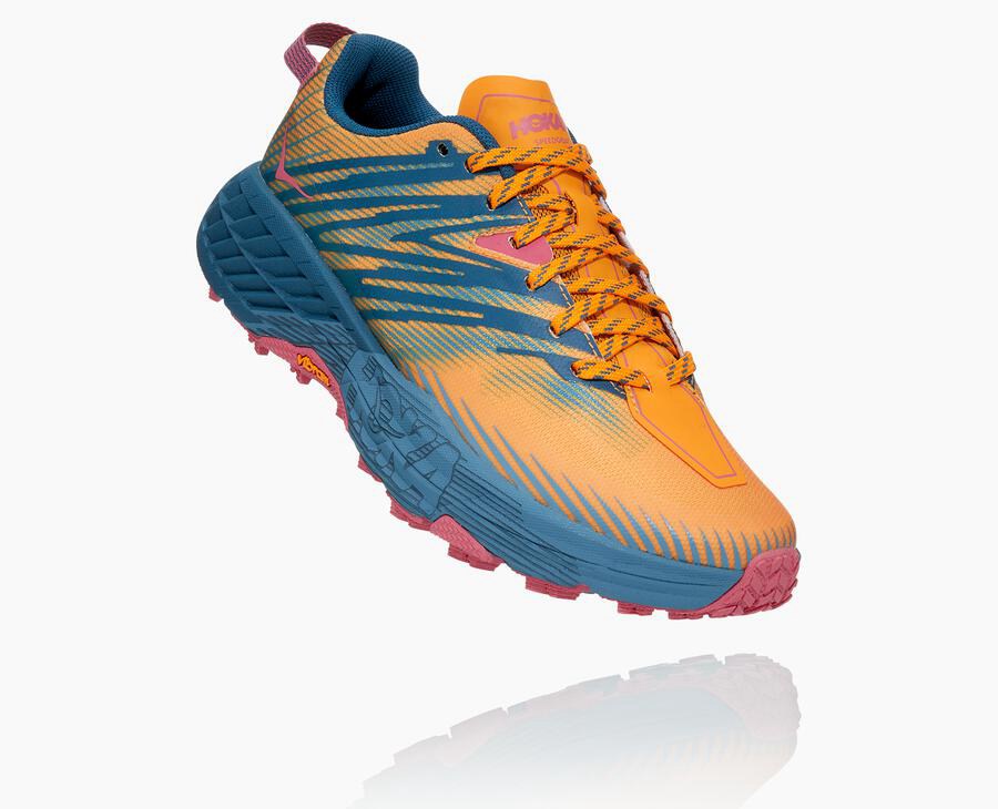 Hoka One One Speedgoat 4 Trailskor Dam - Blå - SWTAL-6973